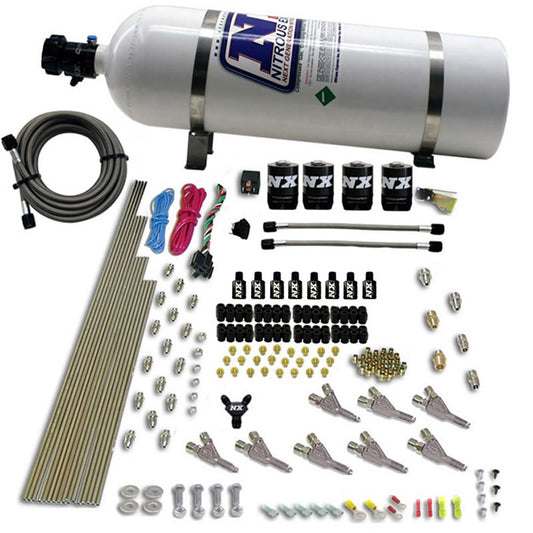 Kit Nitroso NX 80016-15: 8 Cilindros, 4 Solenoides, 200-500Hp