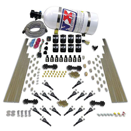 Kit Nitroso NX Shark Dual Stage 16 Nzls 200-1200Hp Botella Carbono 12Lb