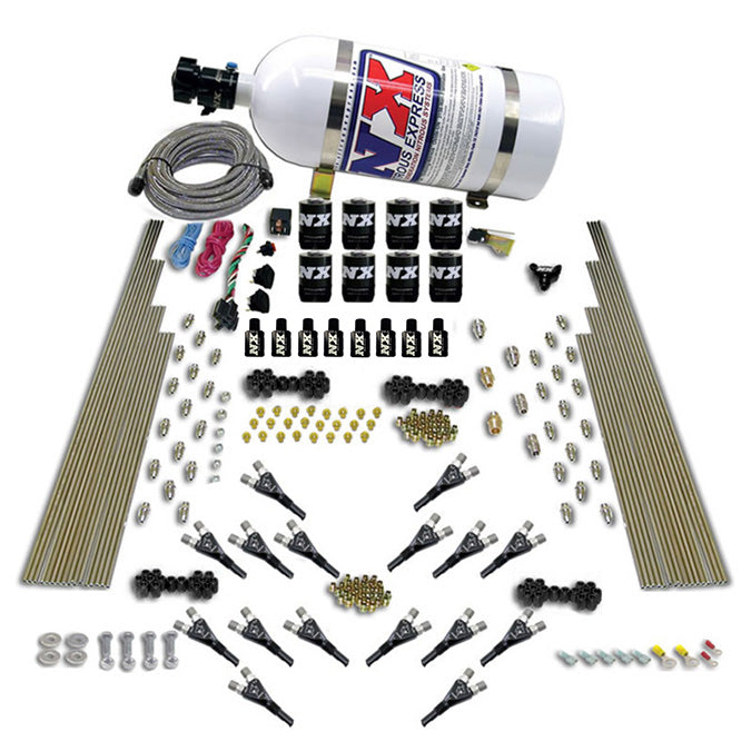 Shark Dual Stage 16 Nzls 200-1200Hp con Botella 15Lb Nitrous Express NX 90008-15