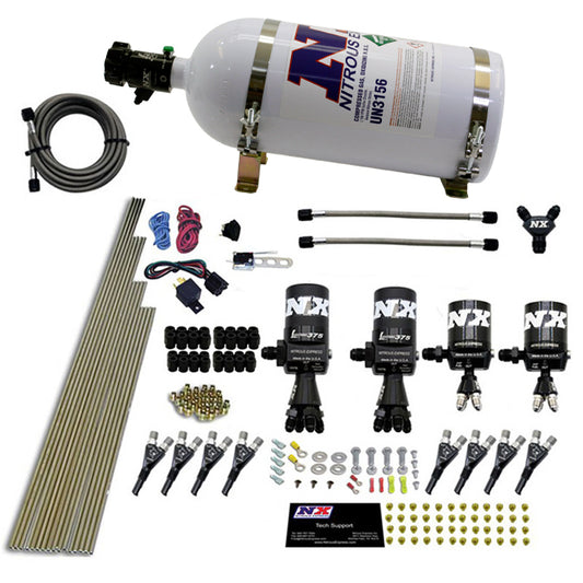 Kit Nitroso Direct Port Lightning 375, 8 Cilindros, Solenoides, Jets 200-2100Hp, Botella 10Lb Nitrous Express NX 90506-10