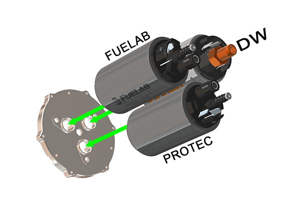 Base de Triple Bomba Radium Engineering, Entrada 12mm, Bombas Brushless - Imagen 2
