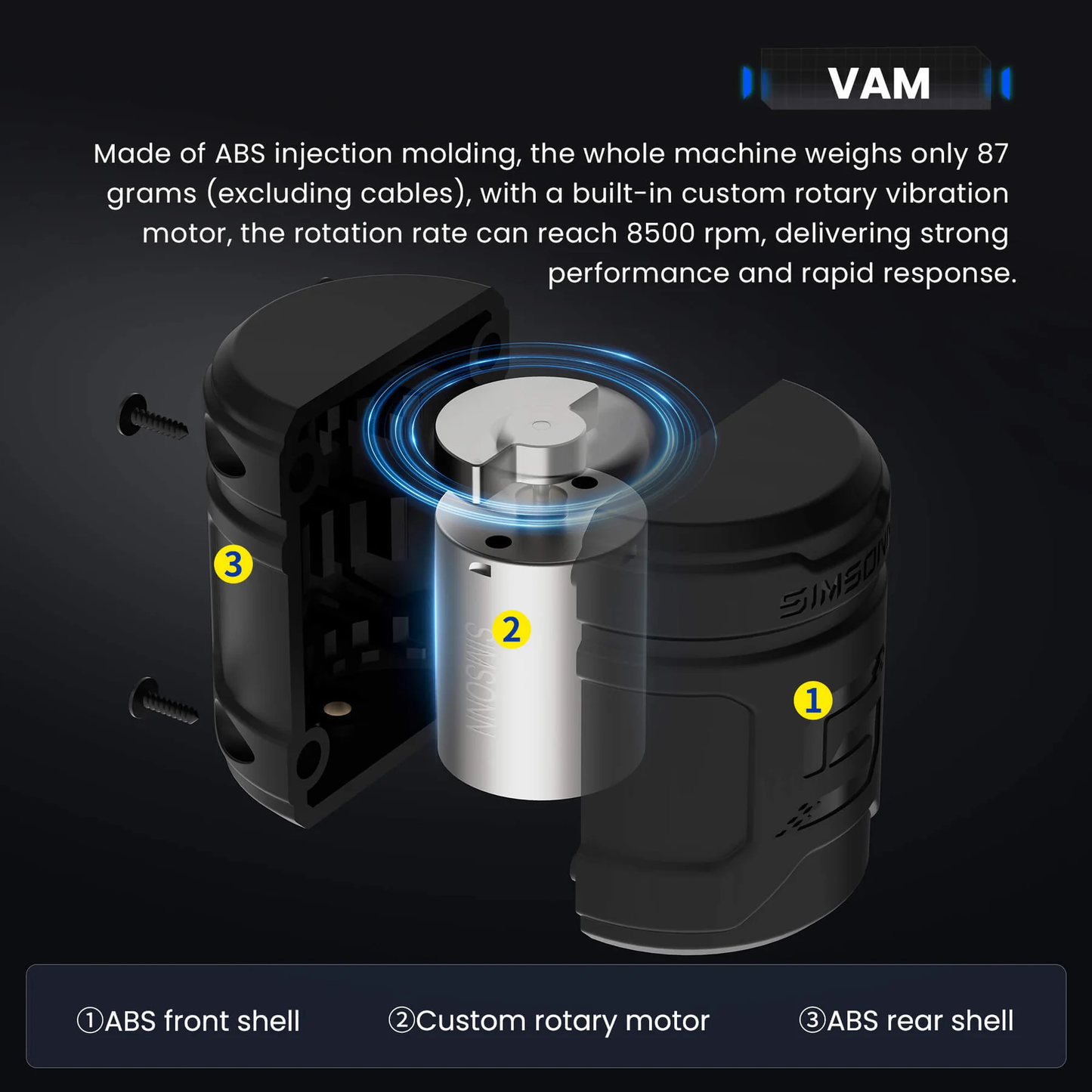 Pedales Reactor SIMSONN VAM Simracing (3) con Fuente de Alimentación