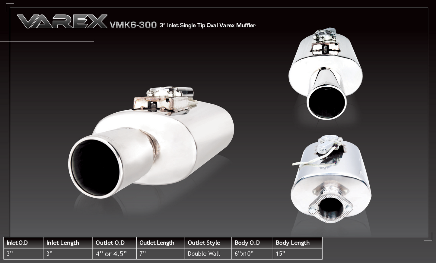 Silenciador Oval XForce Varex 15,24cm x 25,4cm x 38,1cm - Imagen 2