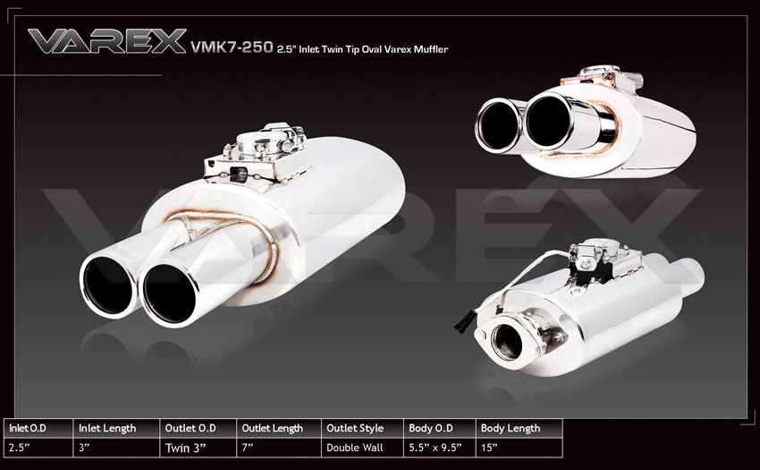 Silenciador Oval XForce Varex 13,97cm x 24,13cm x 38,1cm - Imagen 3