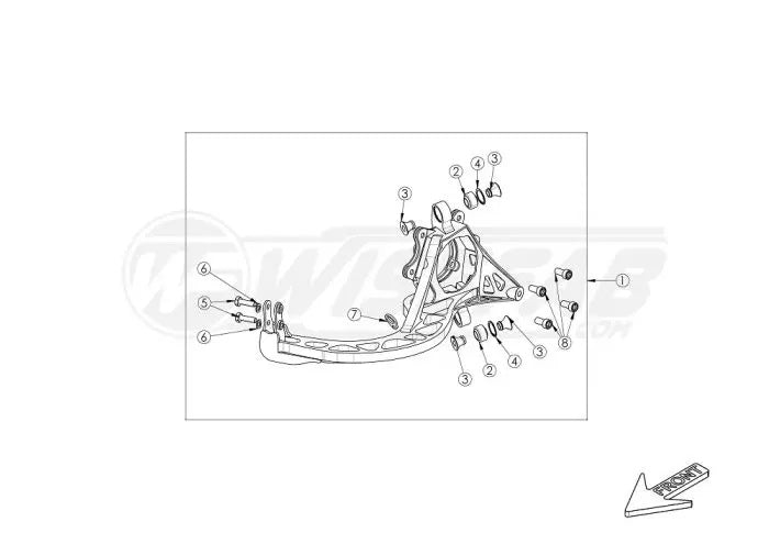 Conjunto Mangueta Trasera Derecha Wisefab WF361_100RA