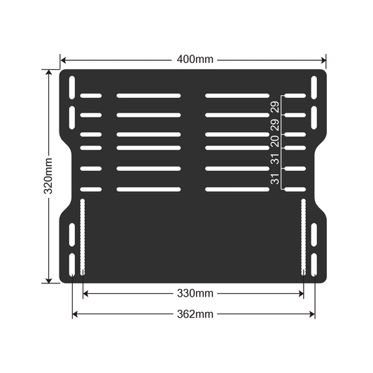 Baseplate SIMSONN Simulator Simracing - Plata