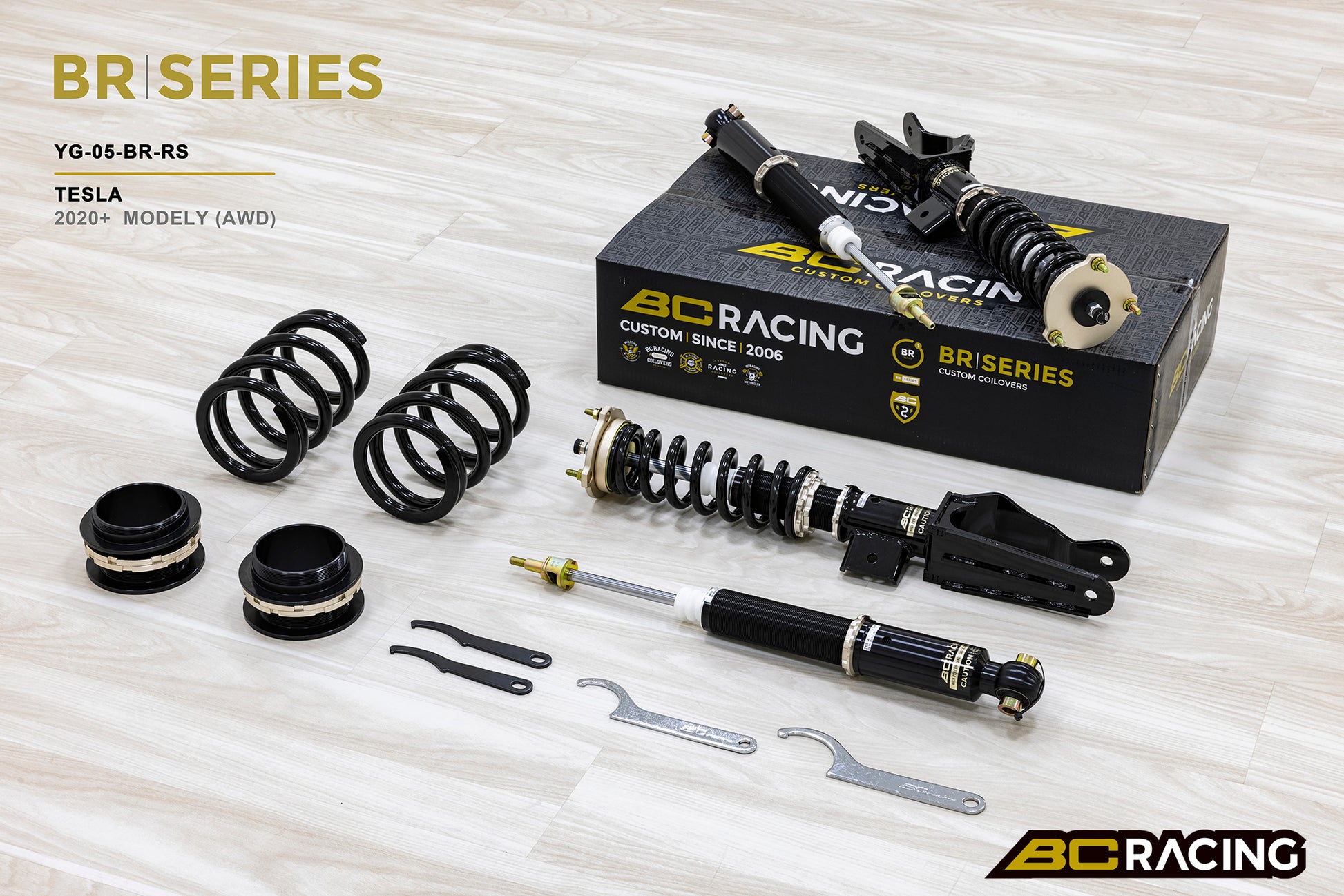 Suspensión de Muelles Helicoidales BC Racing YG-05-BR-RS para Tesla Model Y AWD 2020+ - Imagen 3