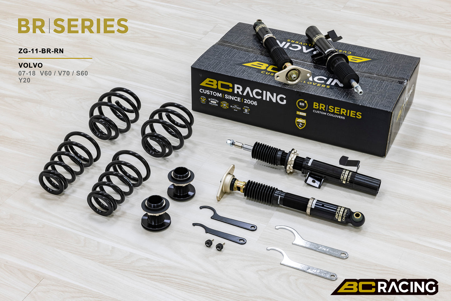 Suspensión de Muelles Helicoidales BC Racing ZG-11-BR-RN para Volvo V60/V70/S60 Y20 2007-2018 - Imagen 3