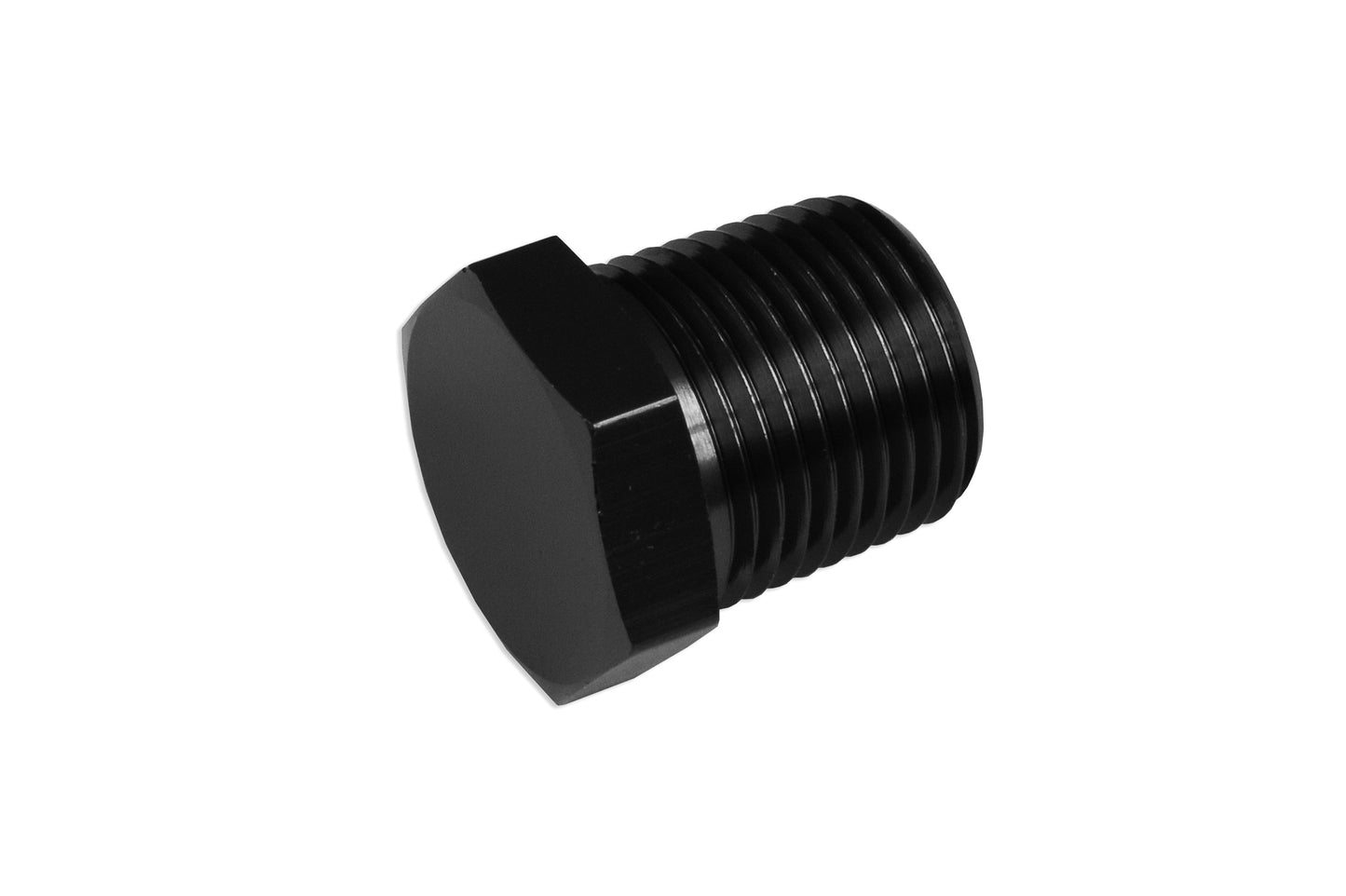 Adaptador 3/8 NPT Macho, Tapón Ciego Hexagonal, Combustible/Aceite, Negro
