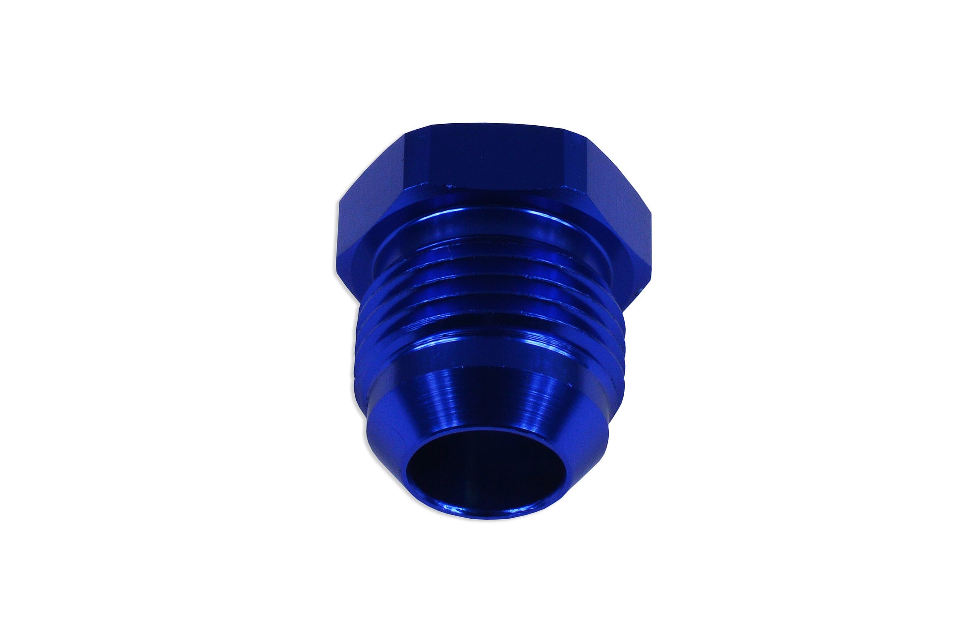 Racor AN -10 AN10 JIC Abocardado, Adaptador de Tapón Hexagonal Azul