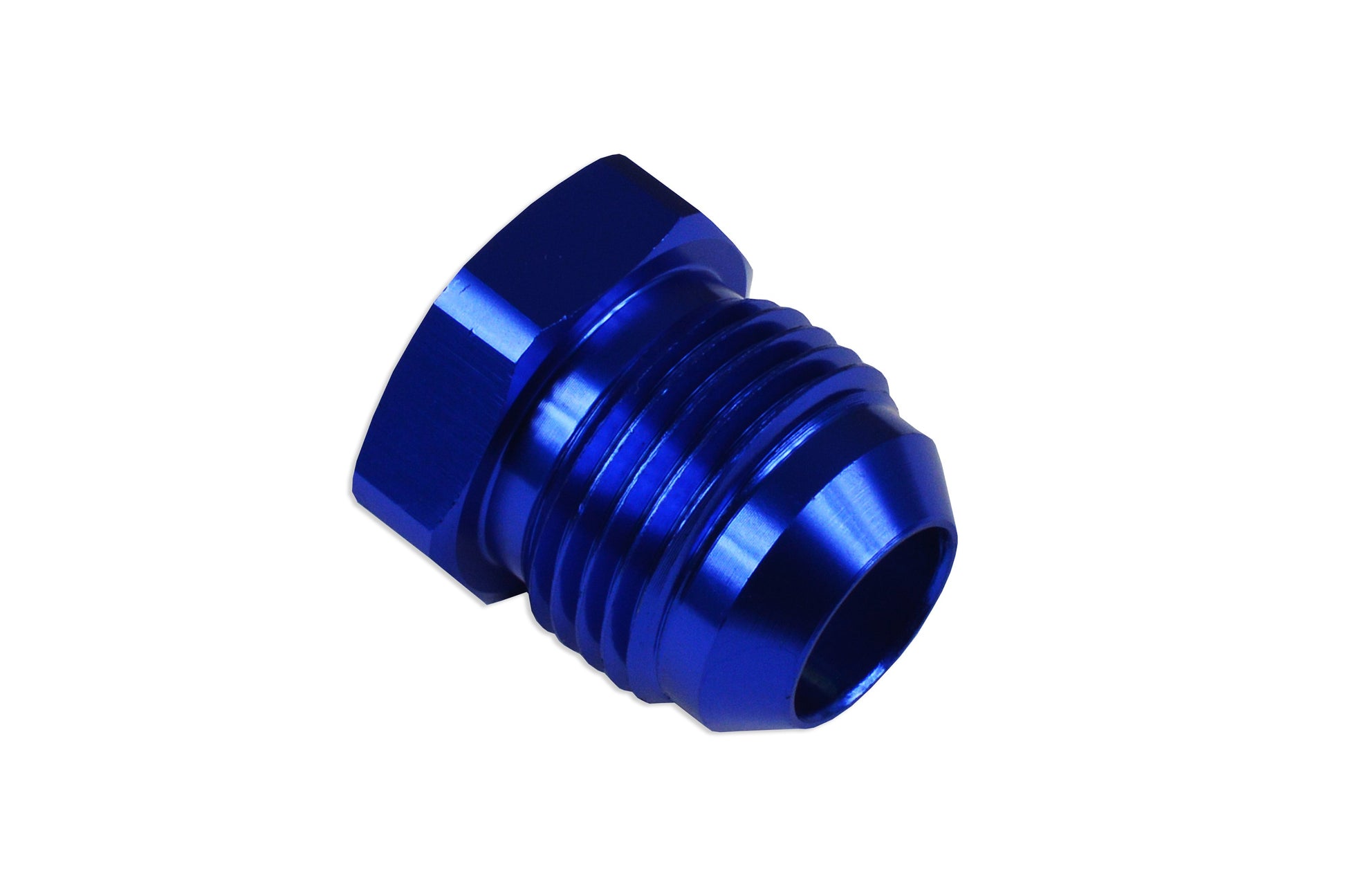 Racor AN -10 AN10 JIC Abocardado, Adaptador de Tapón Hexagonal Azul - Imagen 2