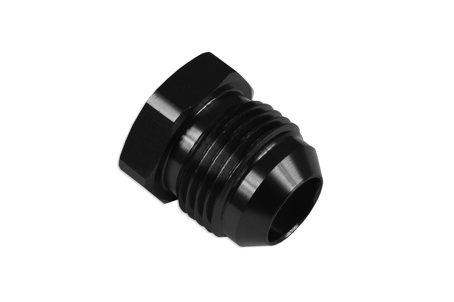 Racor Adaptador AN -4 AN4 JIC Abocardado, Tapón Hexagonal, Negro - Imagen 3