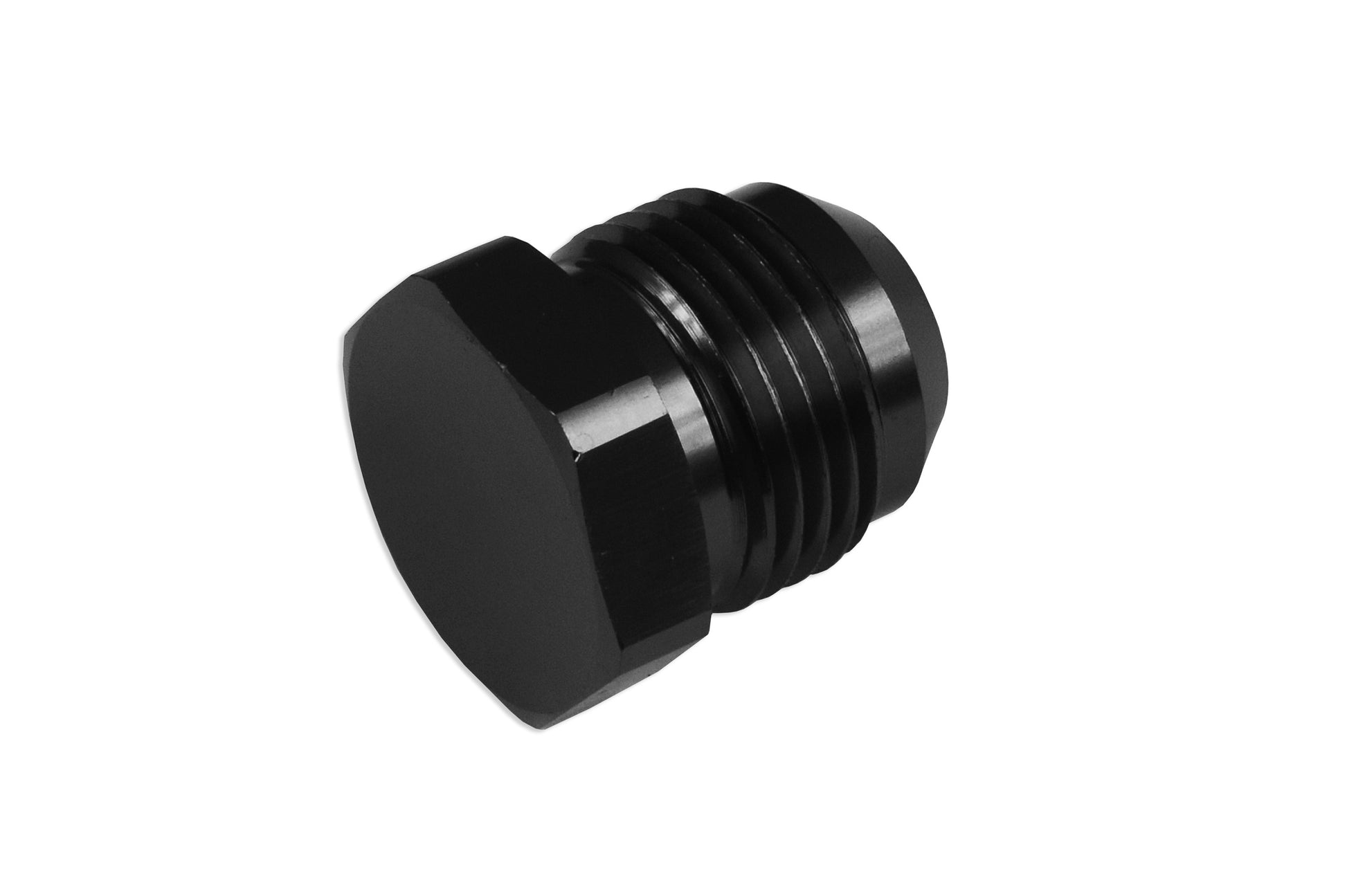 Racor Adaptador AN -4 AN4 JIC Abocardado, Tapón Hexagonal, Negro
