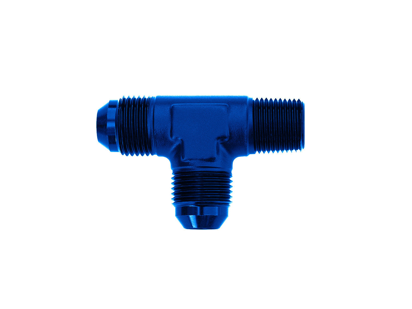 Adaptador de Combustible en T 1/2 NPT a AN10 JIC Abocardado - Azul