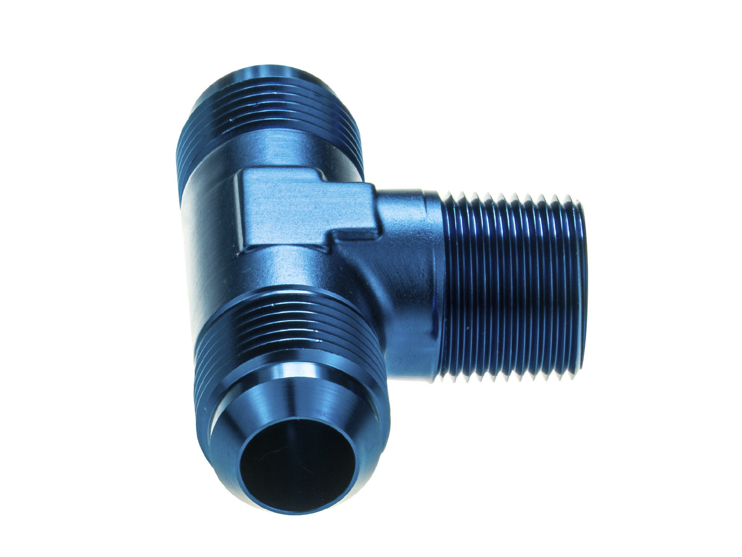 Adaptador de Combustible en T 1/4 NPT a AN6 JIC Azul