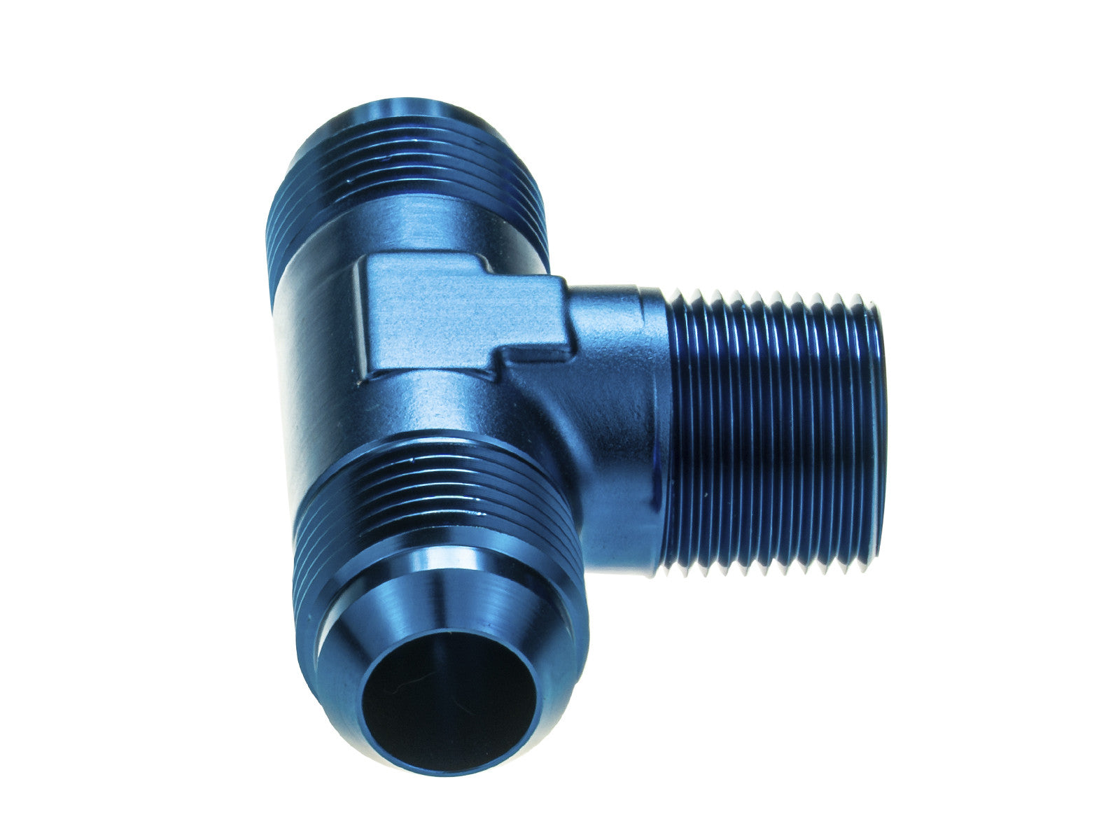 Adaptador de Combustible en T 1/4 NPT a AN6 JIC Azul