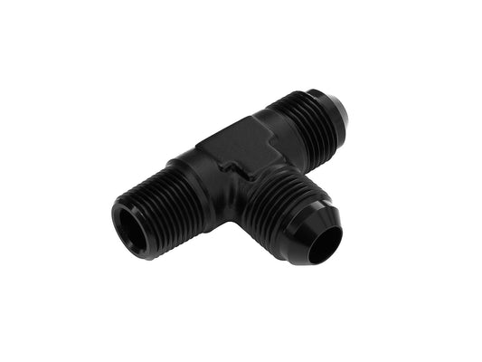 Adaptador de Combustible en T 1/4 NPT a AN6 JIC Abocardado, Negro