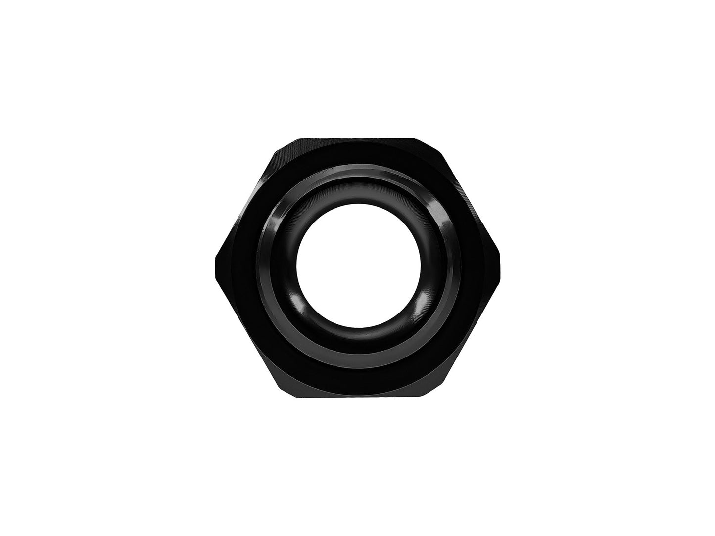 Adaptador Racor Abocardado JIC AN-10 a Manguera Recta 1/2", Negro