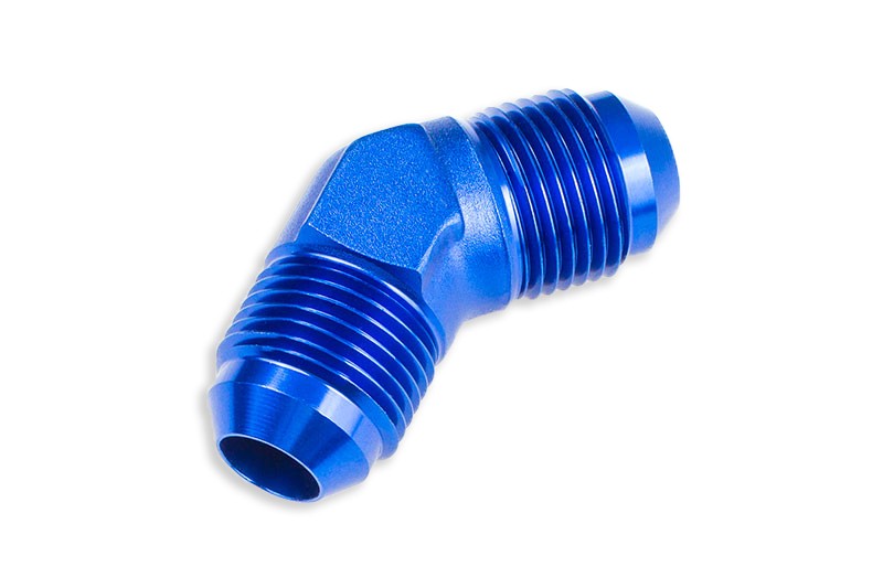 Adaptador AN10 45º Macho-Macho, Racor de Manguera Azul - Imagen 2
