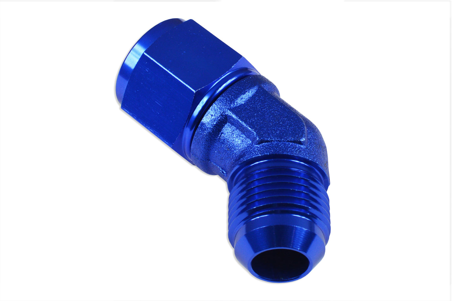 Adaptador AN10 45° Hembra-Macho Para Manguera, Azul - Imagen 3