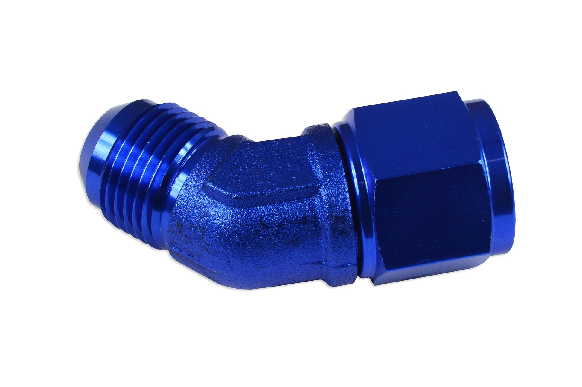 Adaptador AN10 45° Hembra-Macho Para Manguera, Azul - Imagen 2
