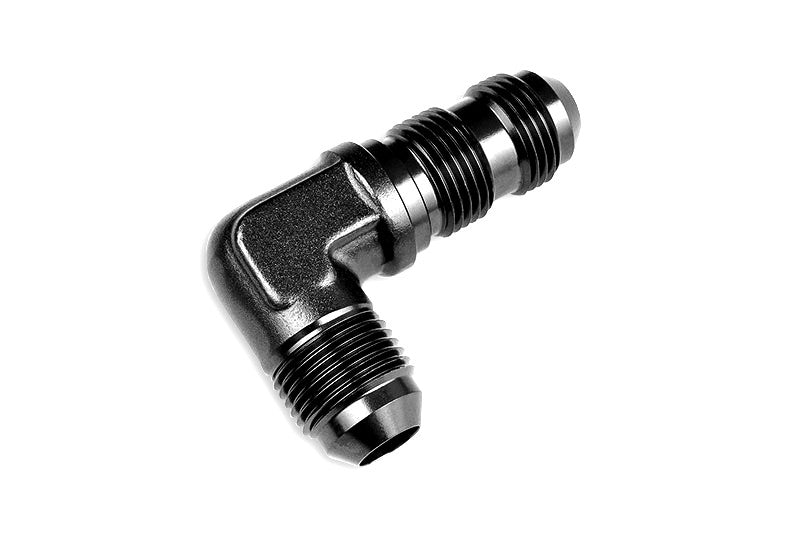 Adaptador AN10 JIC Abocardado 90º Macho para Manguera Combustible - Negro