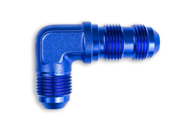 Adaptador AN10 JIC Abocardado 90º Macho para Manguera Combustible - Azul - Imagen 3