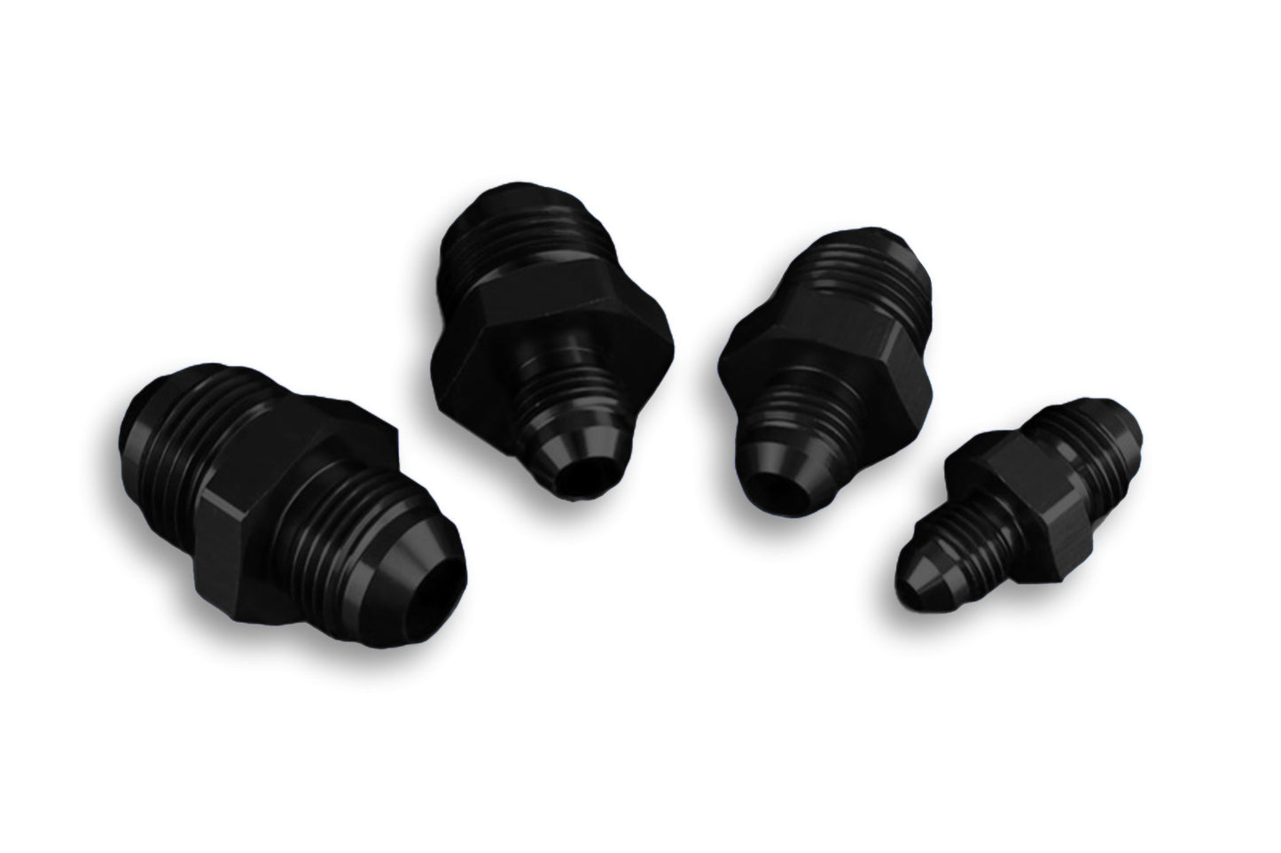 Adaptador AN10 Macho a AN4 Macho JIC para Manguera de Combustible, Negro - Imagen 4