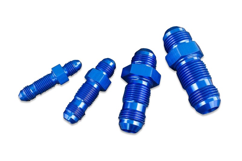 Adaptador AN10 JIC Recto Macho Pasamuros Azul - Imagen 3