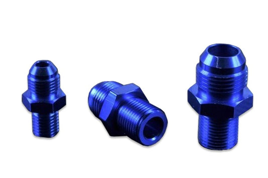 Racor AN -10 JIC Abocardado a M18x1.5 Macho-Macho Azul