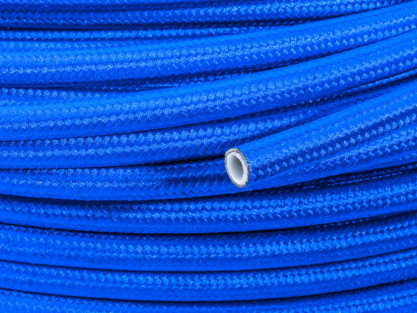 Manguera de Combustible AN12 15,9mm (5/8") PTFE Teflón Trenzada Azul