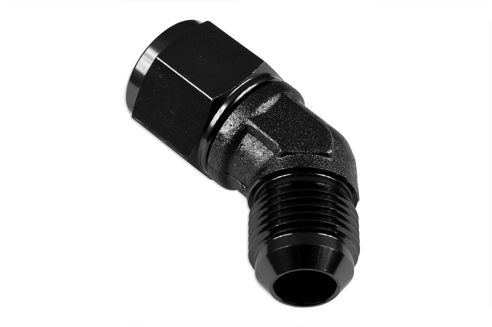 Adaptador AN12 45º Hembra-Macho Para Manguera, Negro - Imagen 2