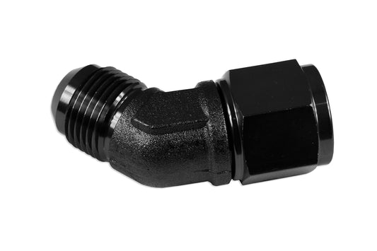 Adaptador AN12 45º Hembra-Macho Para Manguera, Negro