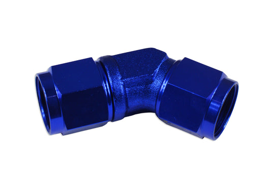 Adaptador AN12 45º Hembra-Hembra Para Manguera, Azul