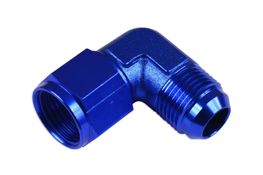 Adaptador AN12 90º Hembra-Macho, Racor de Manguera Azul