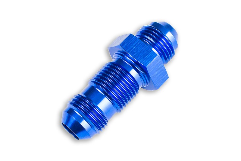 Adaptador AN12 JIC Recto de Mamparo para Manguera, Azul - Imagen 2