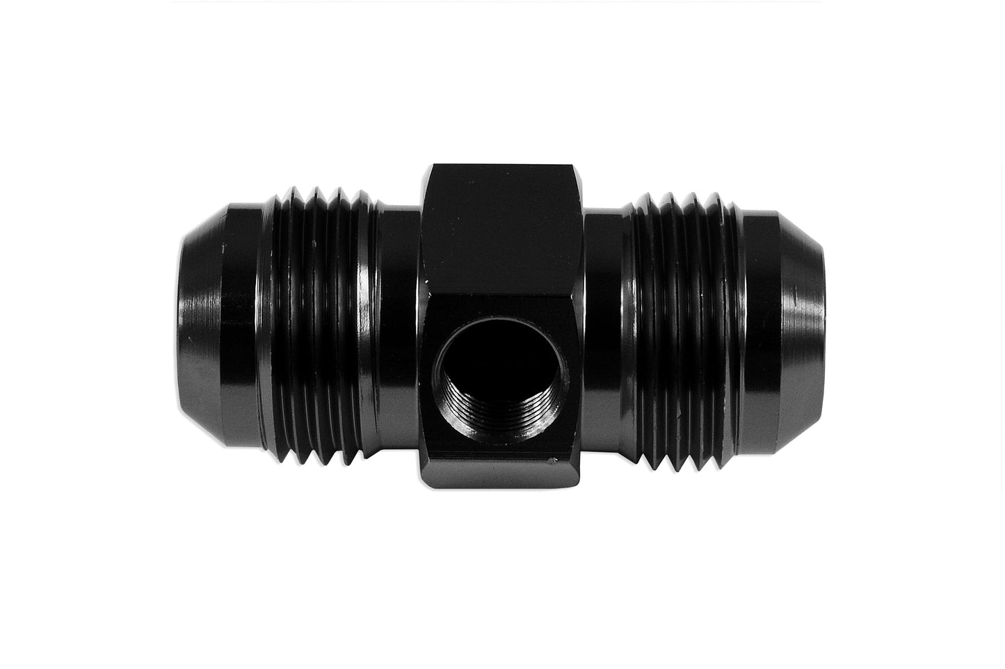 Adaptador AN12 Macho-Macho con Puerto 1/8 NPT para Presión de Aceite/Combustible, Negro - Imagen 3