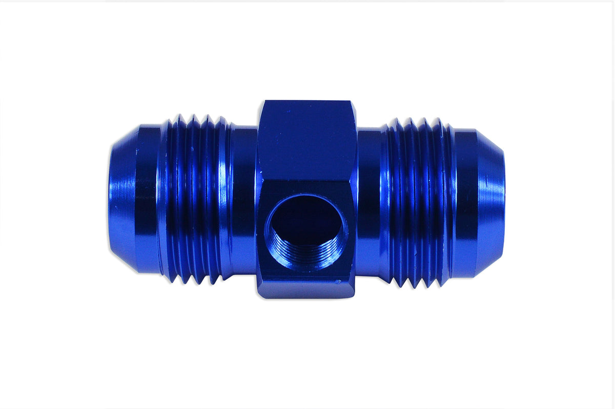 Adaptador AN12 Macho-Macho con Puerto 1/8 NPT para Presión de Aceite/Combustible (Azul) - Imagen 3