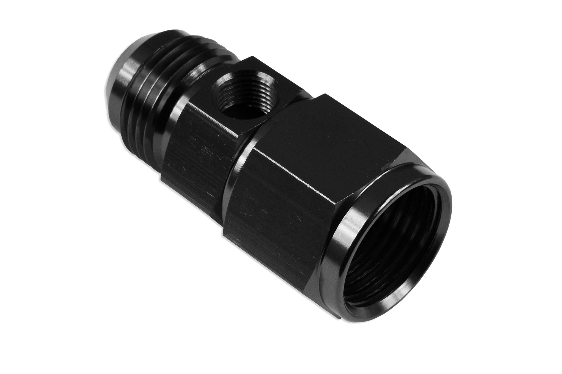 Adaptador T Racor AN12 Hembra-Macho con Puerto 1/8 NPT para Manómetro de Presión de Aceite/Combustible (Negro) - Imagen 4