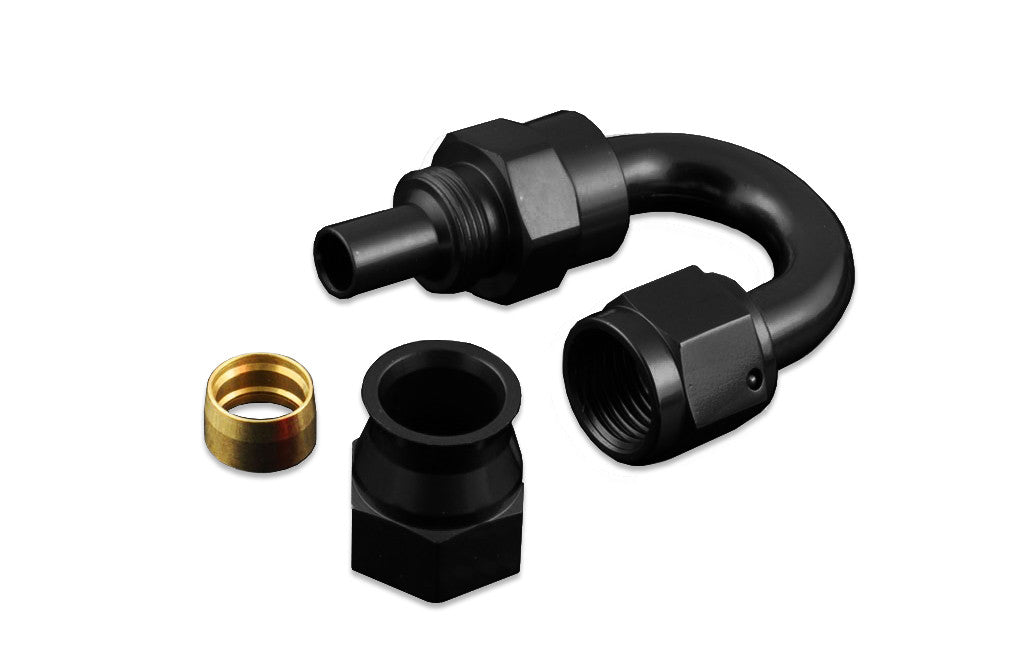 Racor AN -4 AN4 JIC 180º para Manguera de Combustible PTFE, Negro - Imagen 2