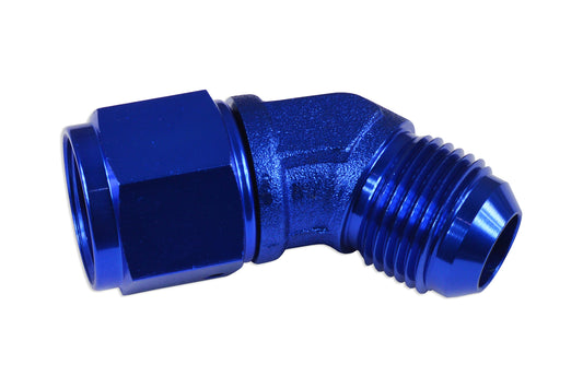 Adaptador AN4 45° Hembra-Macho Para Manguera, Azul