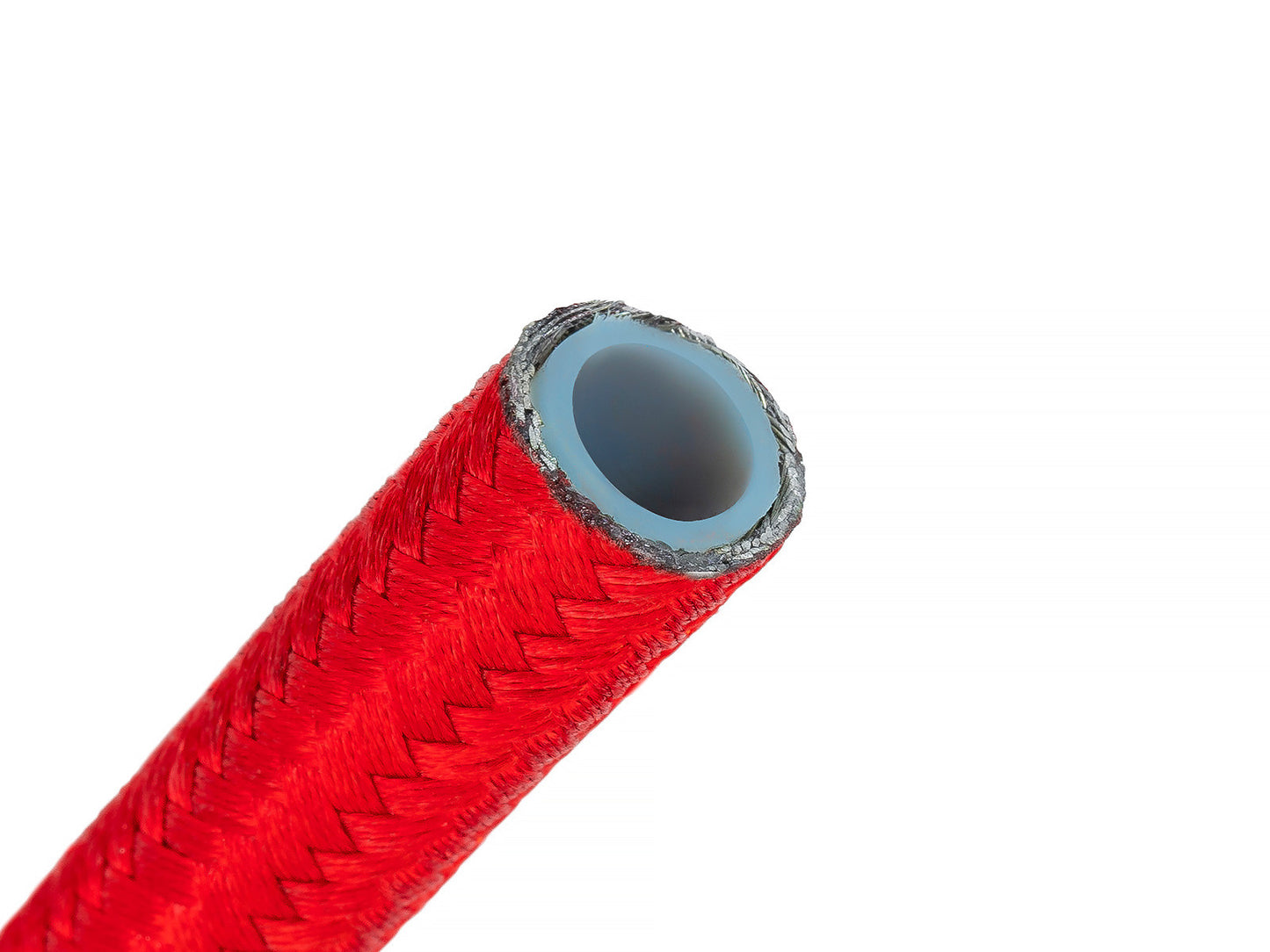 Manguera de Combustible AN4 5mm, PTFE (Teflón) Trenzado Nylon, Roja