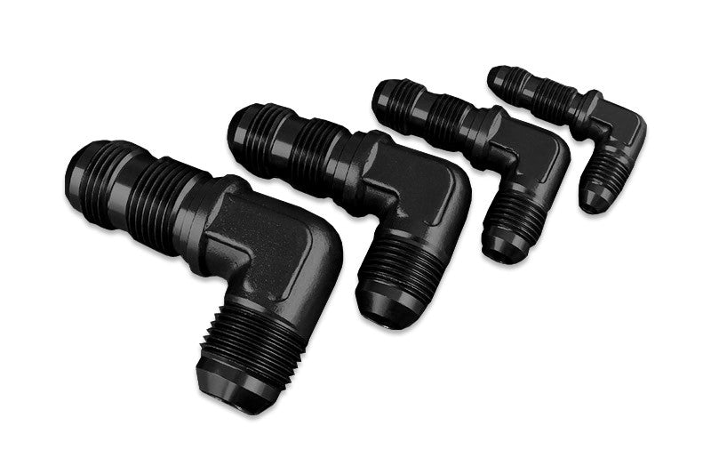 Adaptador AN4 JIC Abocardado 90º Macho para Manguera Combustible Negro - Imagen 2