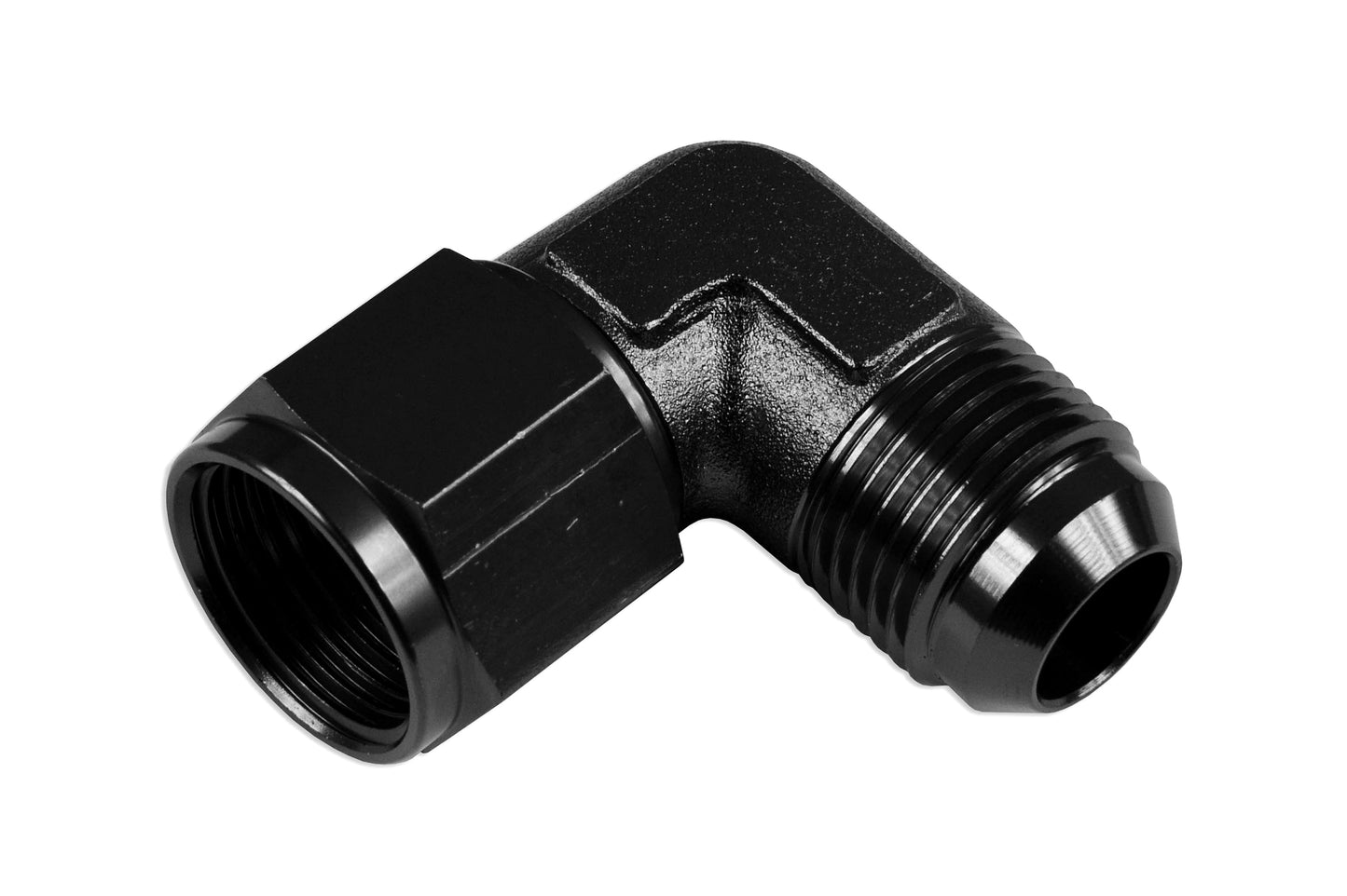 Adaptador AN4 90º Hembra-Macho para Manguera, Negro - Imagen 3