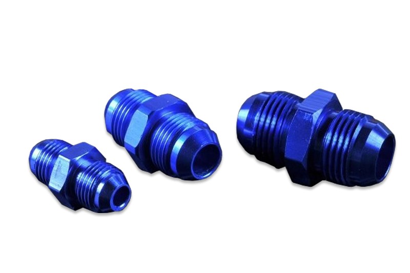 Adaptador AN4 Macho a AN4 Macho para Manguera JIC, Azul