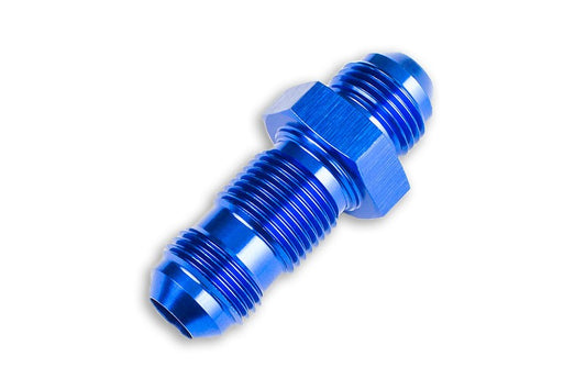 Adaptador AN4 JIC Recto de Mamparo para Manguera, Azul