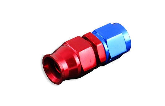 Racor Recto AN-4 JIC para Manguera de Combustible PTFE, Rojo