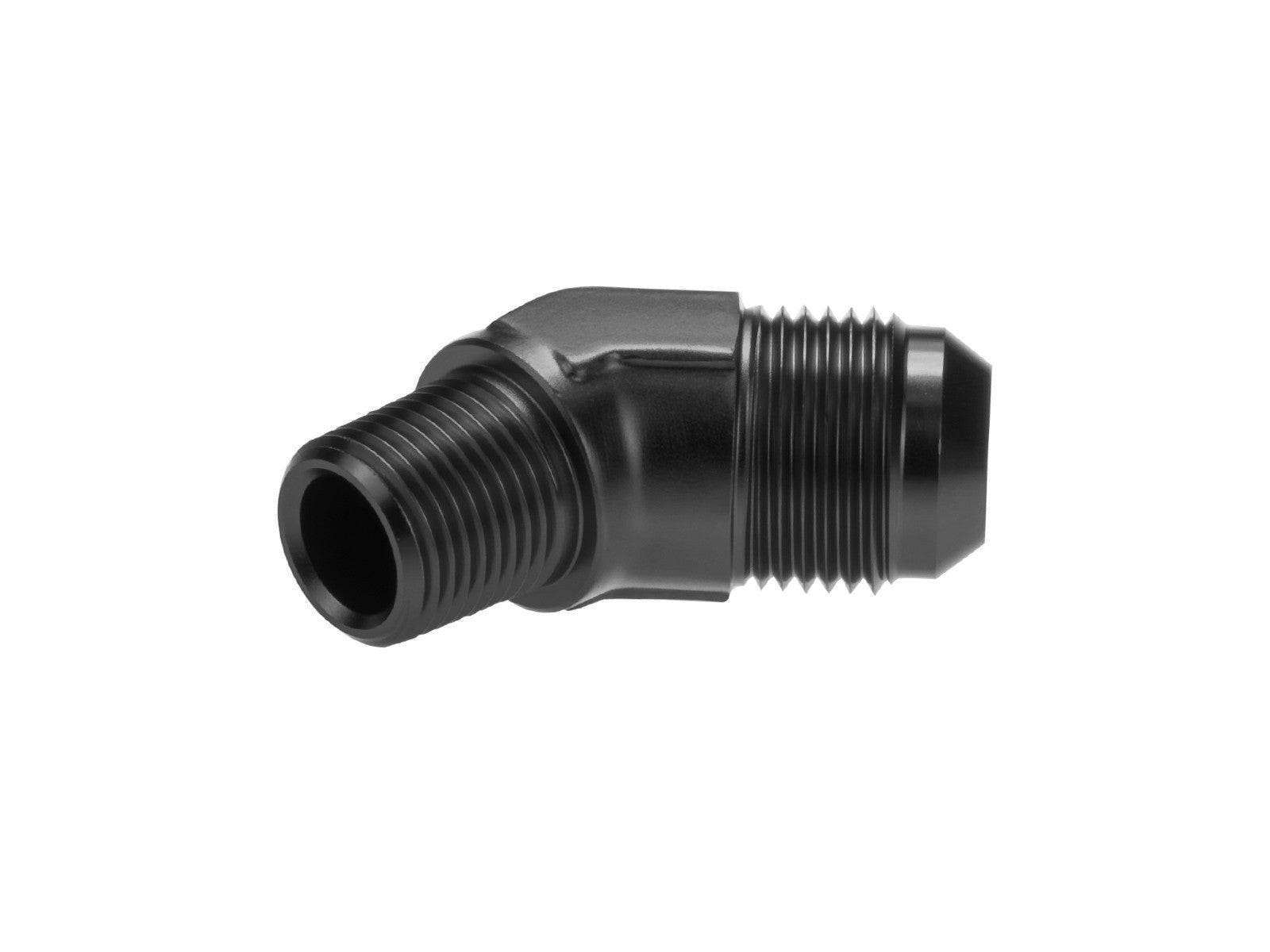 Adaptador Racor Abocardado AN6 JIC a 1/4 NPT 45º Recto - Negro - Imagen 3