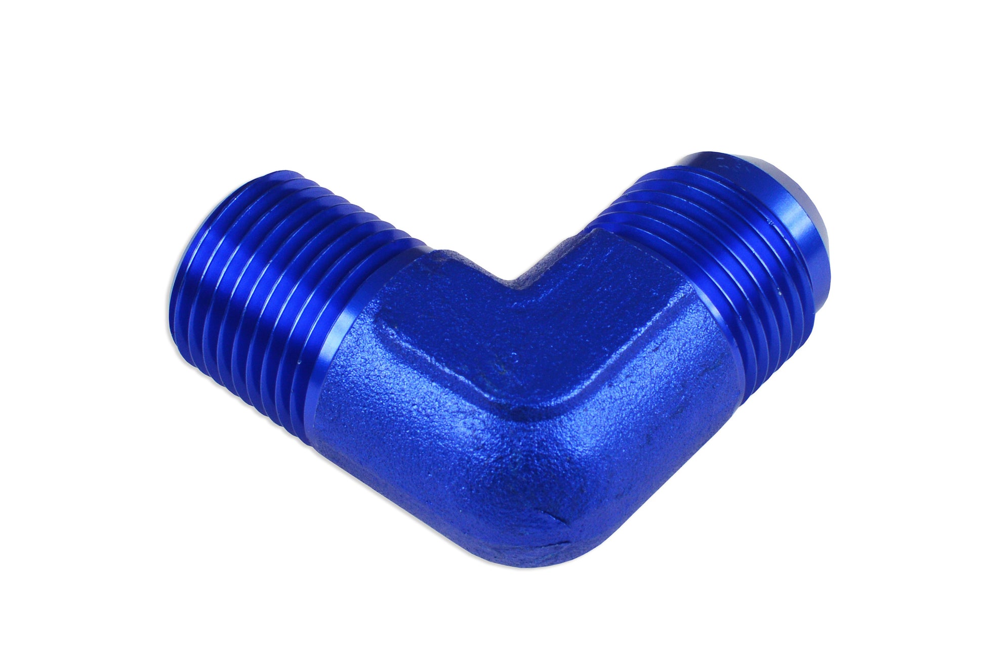 Adaptador AN6 a 1/4 NPT Macho-Macho 90º, Racor de Manguera Azul