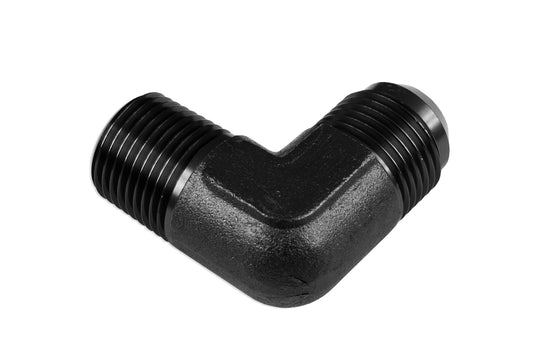 Adaptador AN6-1/8 NPT 90º Macho-Macho, Racor de Manguera Negro